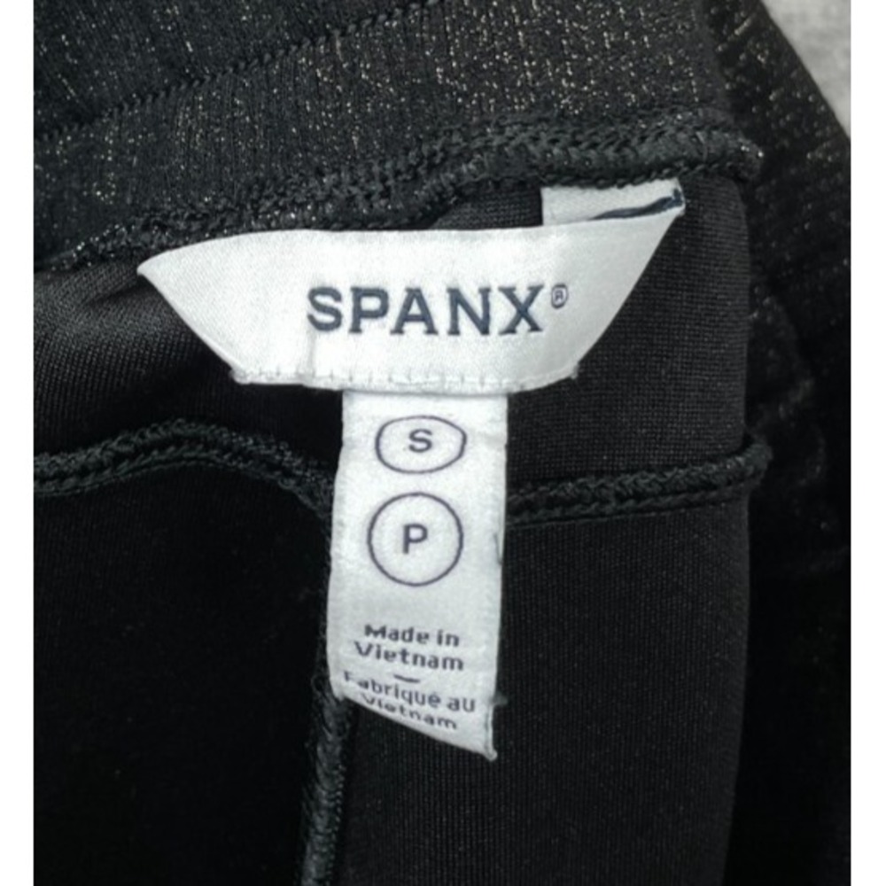 Spanx AirEssentials Shimmer Wide Leg Pants Womens S Black Gunmetal Pull On - Picture 4 of 13